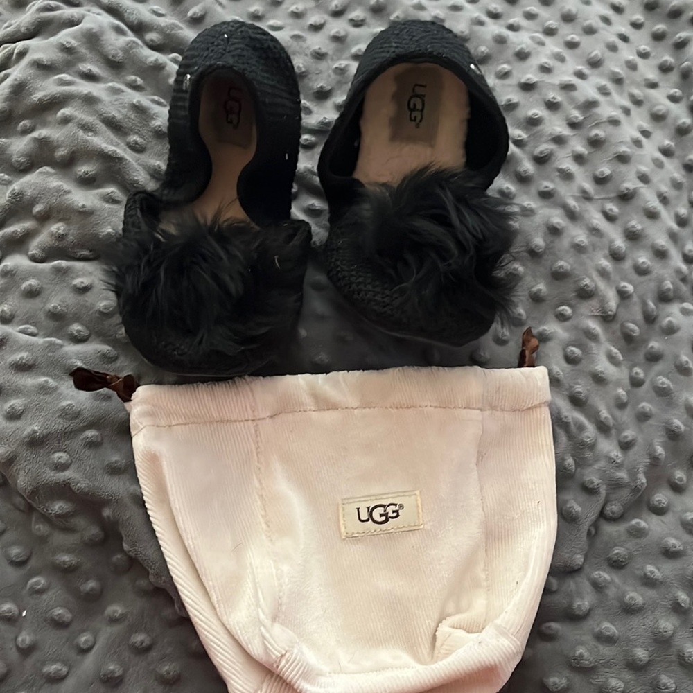 Ugg black ballet flats